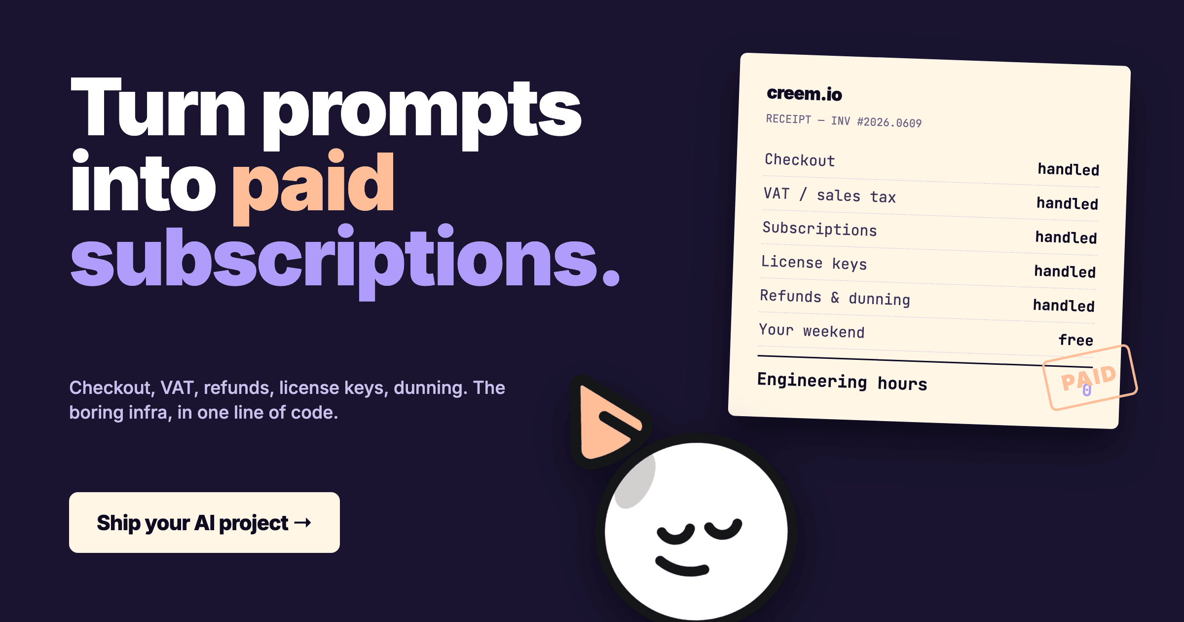 How to accept payments for your AI project (2026)